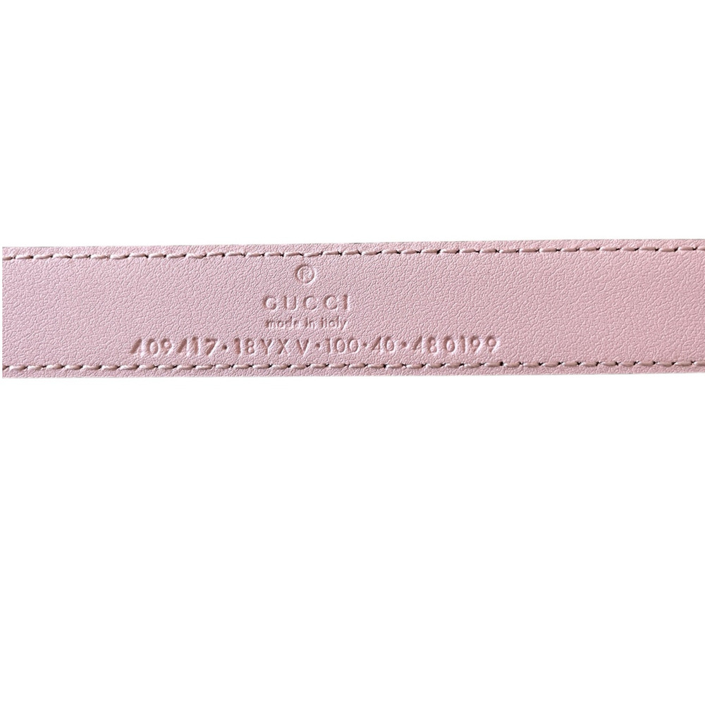 NEW GUCCI BELT Pink Marmont GG Leather Thin 409417 Sz 100 Cm 39 In - Picture 8 of 16